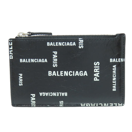 BALENCIAGA Coin case 640535 leather black Coin Card Case