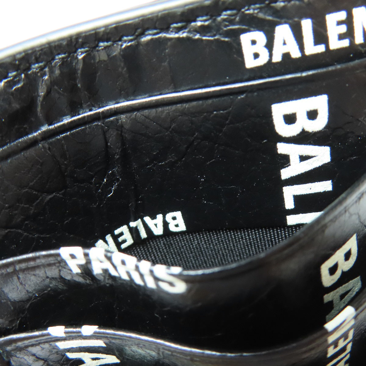 BALENCIAGA Coin case 640535 leather black Coin Card Case