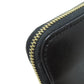FENDI Long Wallet Purse leather black Zip Around