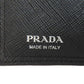 PRADA Long Wallet Purse Calfskin black logoMetal