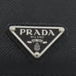 PRADA Long Wallet Purse Calfskin black logoMetal