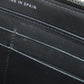 CHANEL Long Wallet Purse Grained Calfskin Skin black Zip Around COCO Mark SilverMetal