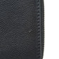 CHANEL Long Wallet Purse Grained Calfskin Skin black Zip Around COCO Mark SilverMetal