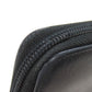 CHANEL Long Wallet Purse Grained Calfskin Skin black Zip Around COCO Mark SilverMetal
