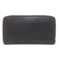 CHANEL Long Wallet Purse Grained Calfskin Skin black Zip Around COCO Mark SilverMetal