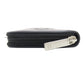 CHANEL Long Wallet Purse Grained Calfskin Skin black Zip Around COCO Mark SilverMetal