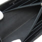 CHANEL Long Wallet Purse Grained Calfskin Skin black Zip Around COCO Mark SilverMetal