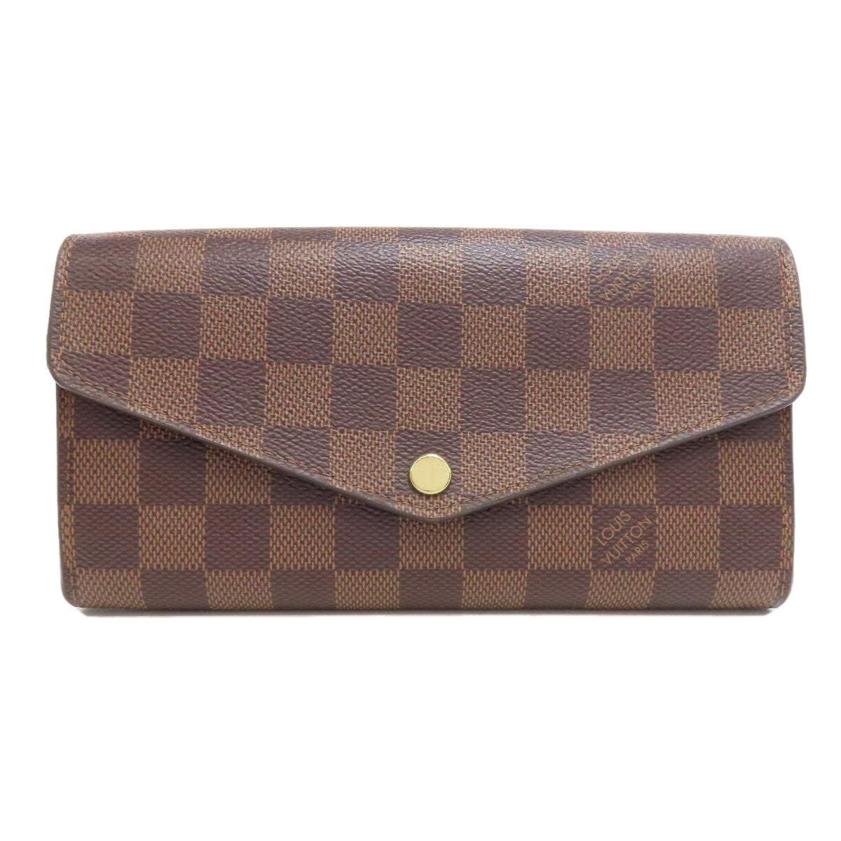 LOUIS VUITTON Long Wallet Purse M63209 Damier canvas Brown Portefeuille Sara
