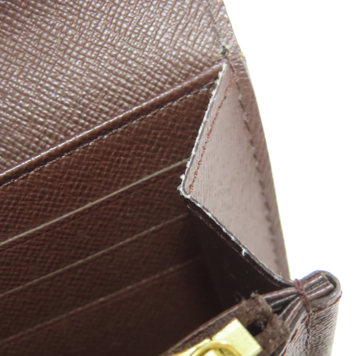 LOUIS VUITTON Long Wallet Purse M63209 Damier canvas Brown Portefeuille Sara