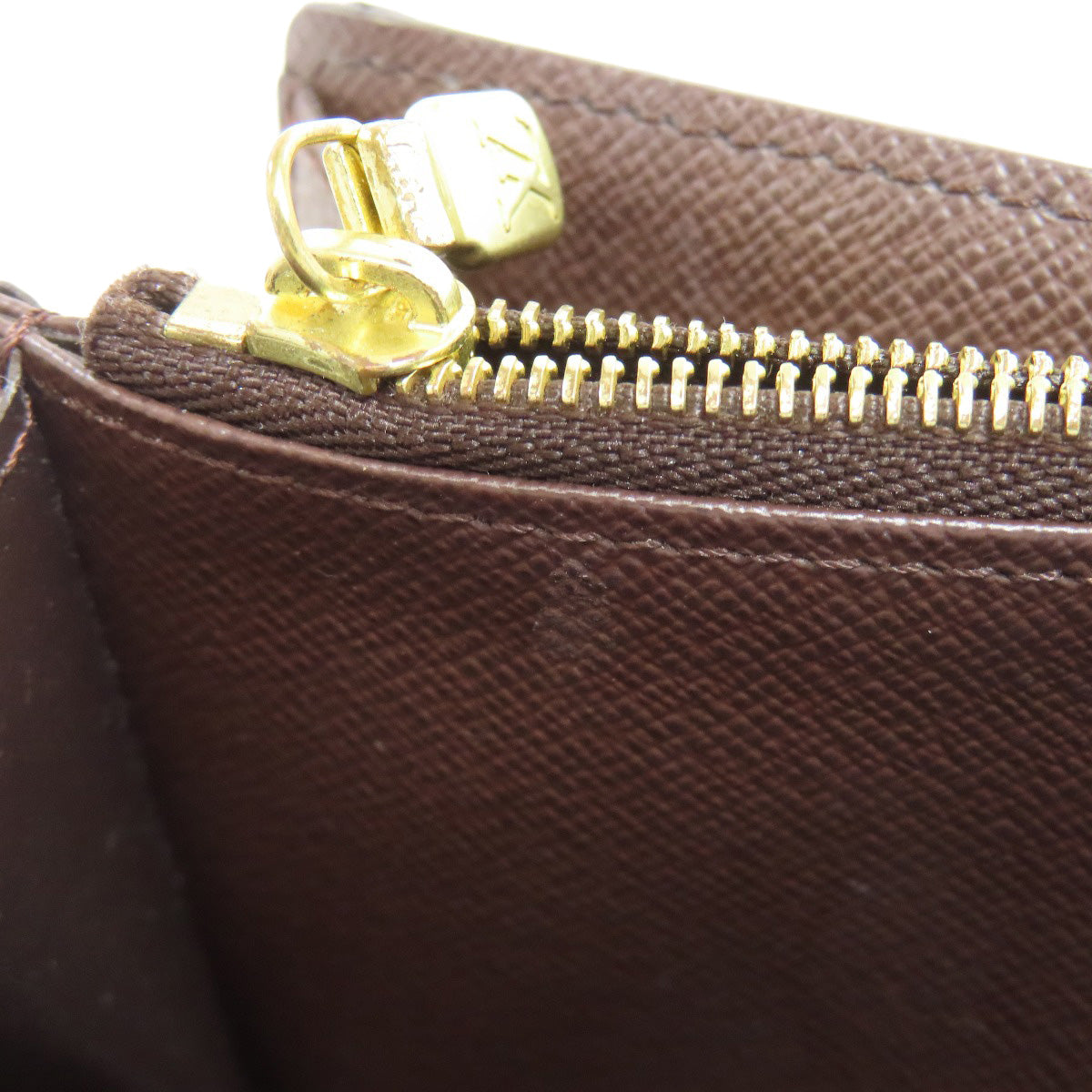 LOUIS VUITTON Long Wallet Purse M63209 Damier canvas Brown Portefeuille Sara