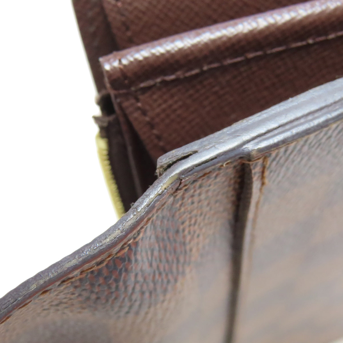 LOUIS VUITTON Long Wallet Purse M63209 Damier canvas Brown Portefeuille Sara