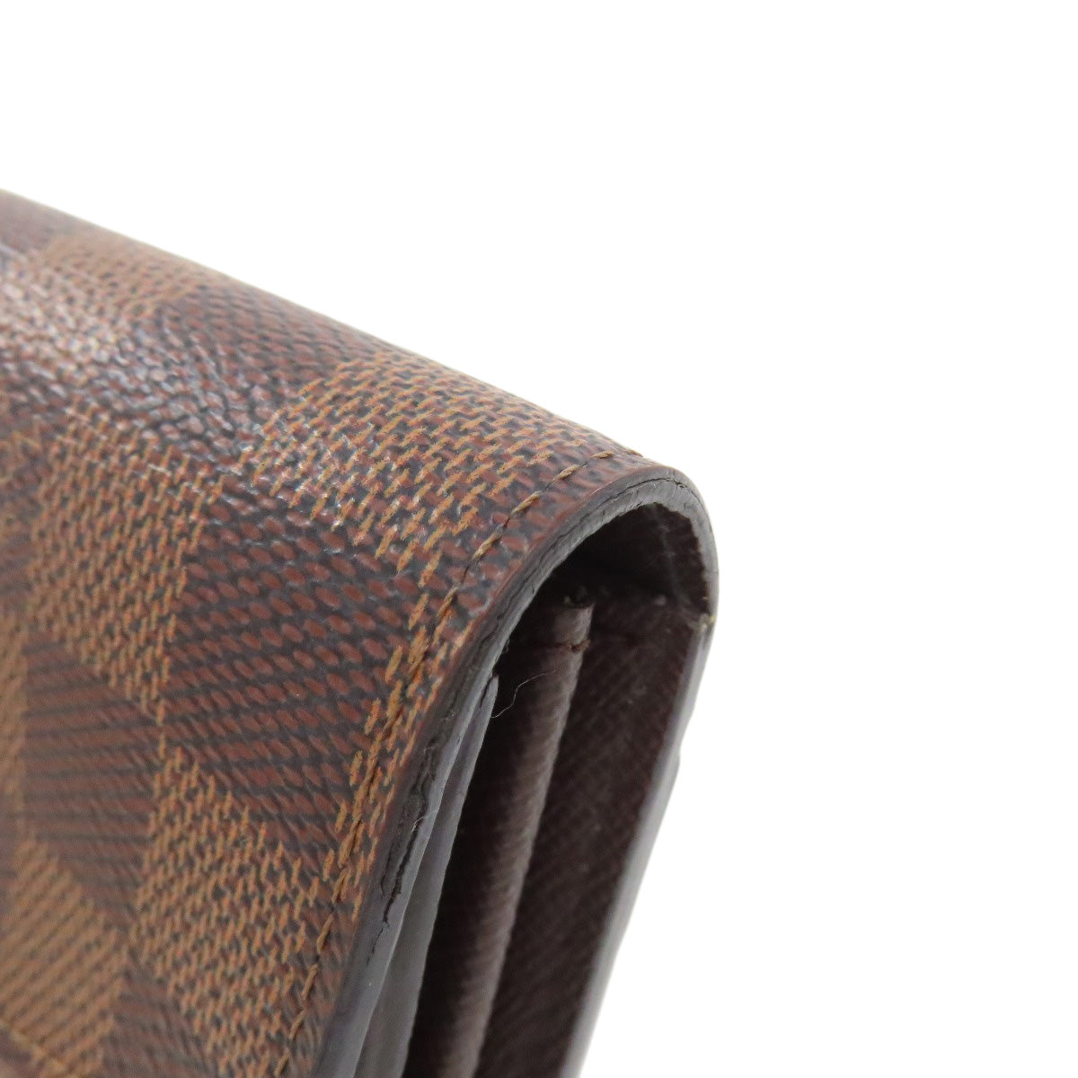LOUIS VUITTON Long Wallet Purse M63209 Damier canvas Brown Portefeuille Sara
