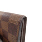 LOUIS VUITTON Long Wallet Purse M63209 Damier canvas Brown Portefeuille Sara