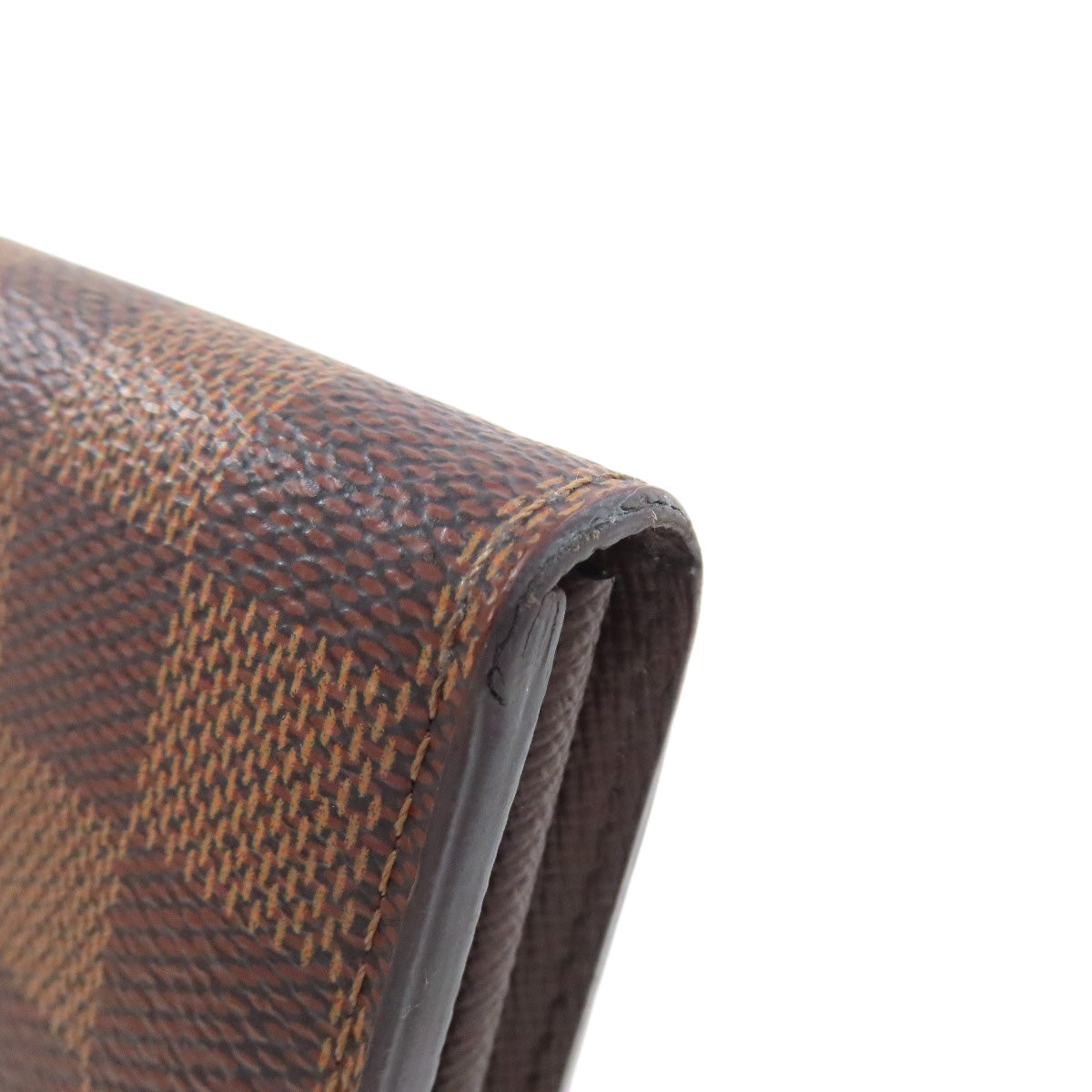 LOUIS VUITTON Long Wallet Purse M63209 Damier canvas Brown Portefeuille Sara