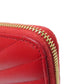 SAINT LAURENT Long Wallet Purse Calfskin Red Vstitch logo