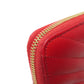 SAINT LAURENT Long Wallet Purse Calfskin Red Vstitch logo