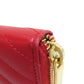SAINT LAURENT Long Wallet Purse Calfskin Red Vstitch logo