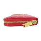 SAINT LAURENT Long Wallet Purse Calfskin Red Vstitch logo
