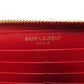 SAINT LAURENT Long Wallet Purse Calfskin Red Vstitch logo