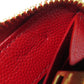 SAINT LAURENT Long Wallet Purse Calfskin Red Vstitch logo
