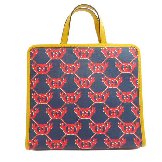 GUCCI Handbag 605614 PVC Navy Children's Snail