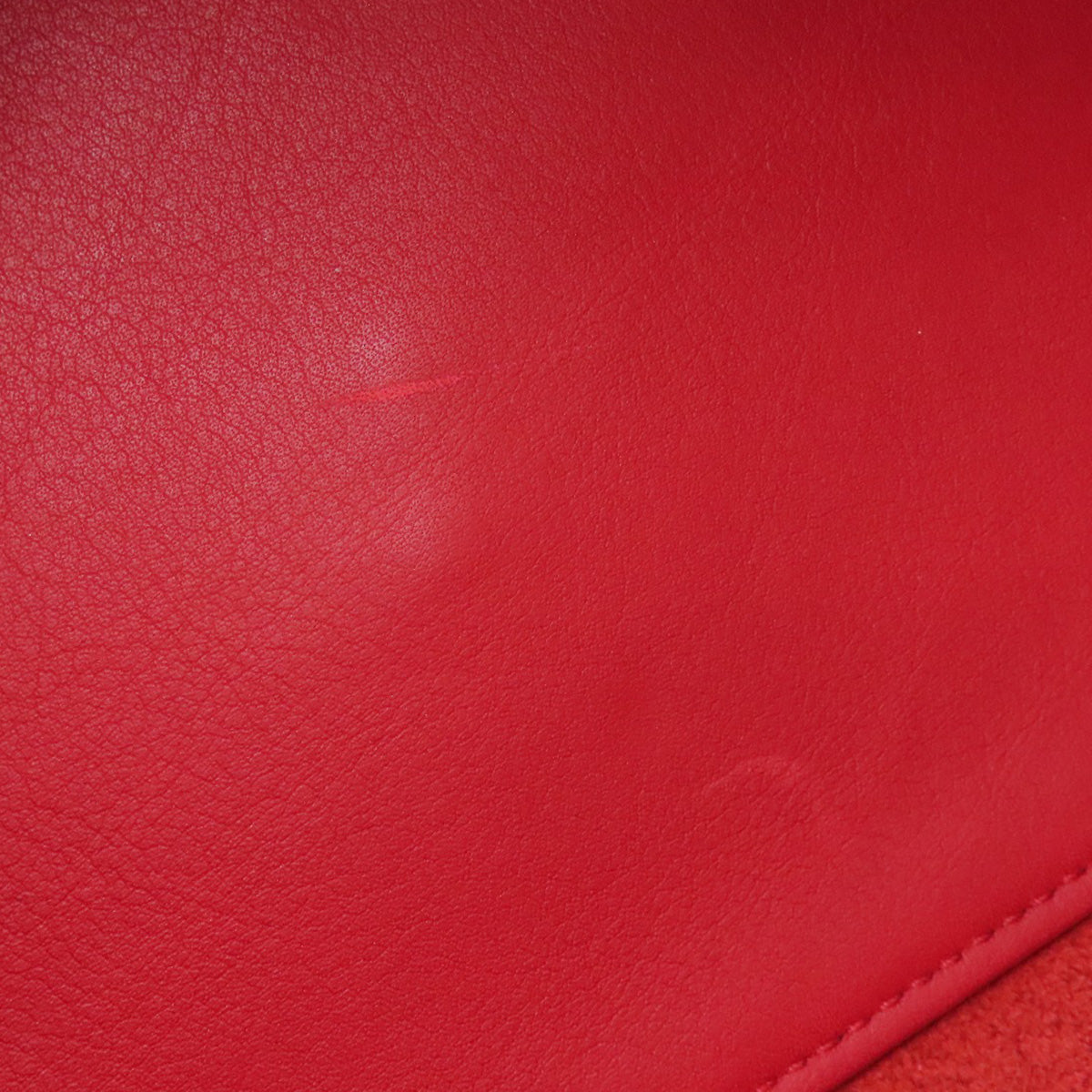 SAINT LAURENT Handbag leather Red Petit Cabas 2WAY
