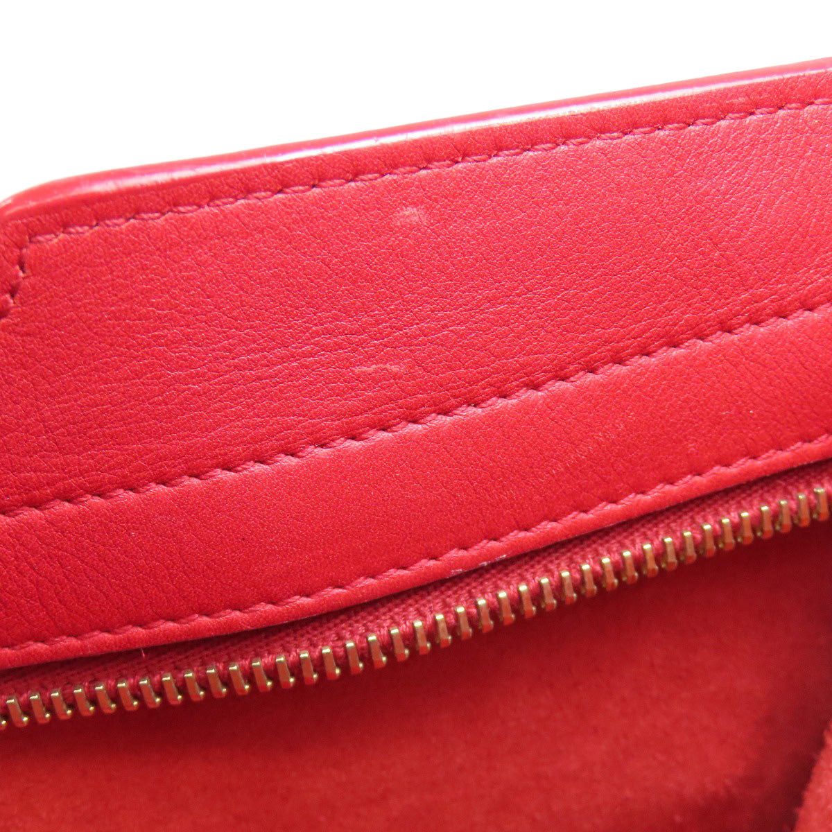 SAINT LAURENT Handbag leather Red Petit Cabas 2WAY