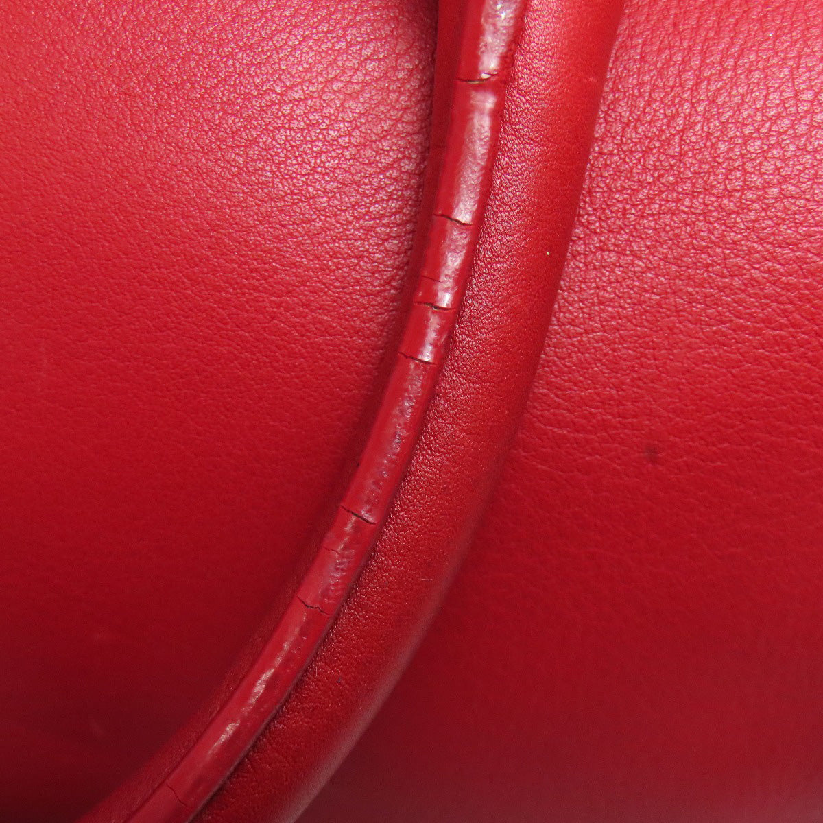 SAINT LAURENT Handbag leather Red Petit Cabas 2WAY