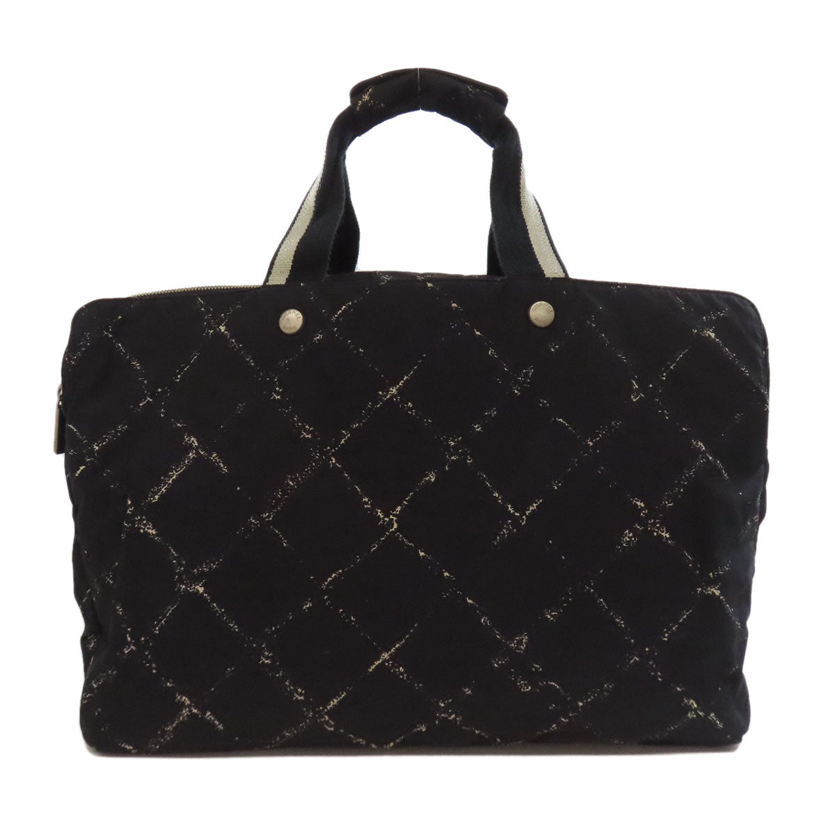 CHANEL Boston Duffel bag Nylon black Travel line