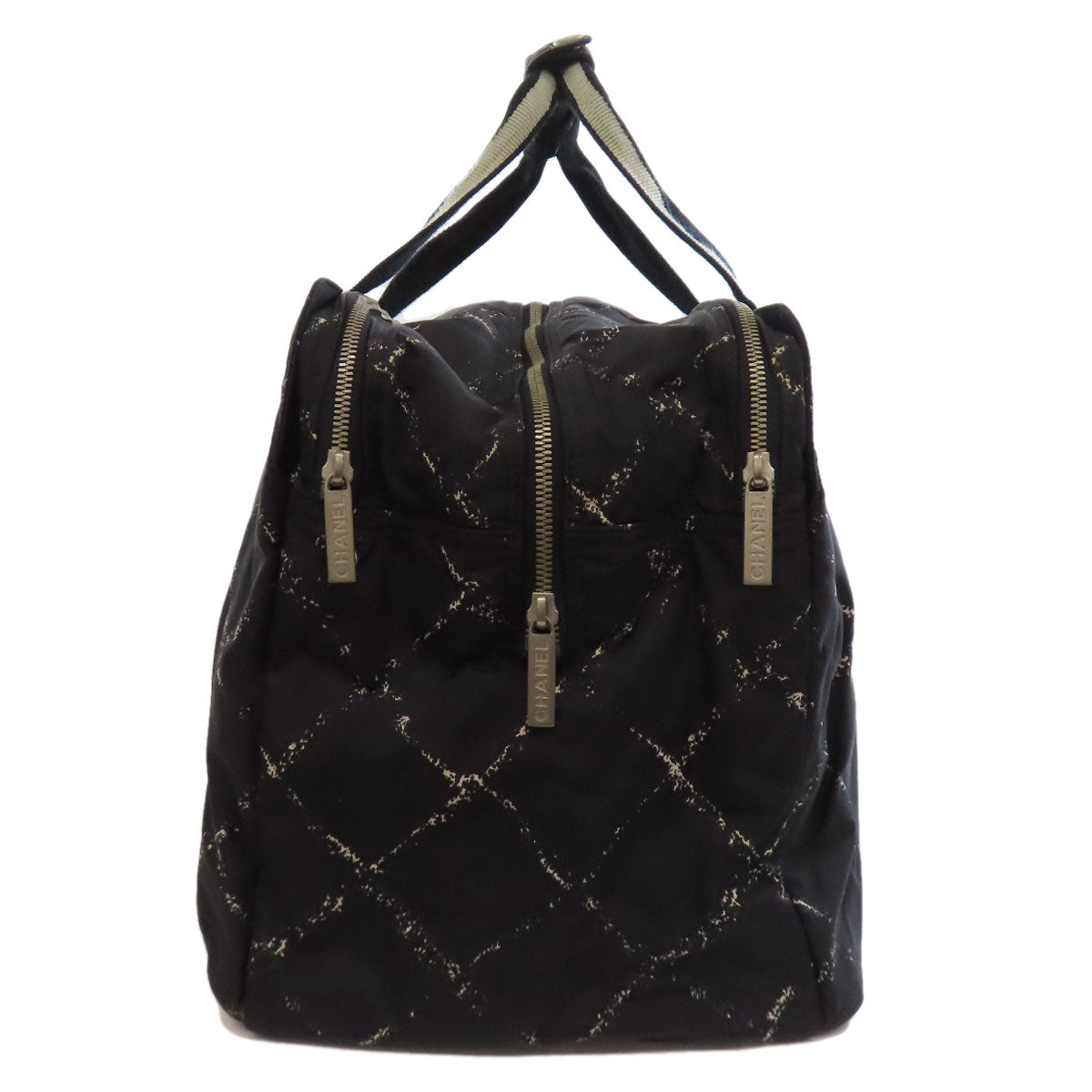 CHANEL Boston Duffel bag Nylon black Travel line