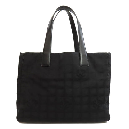 CHANEL Handbag Nylon jacquard black New Travel Line MM