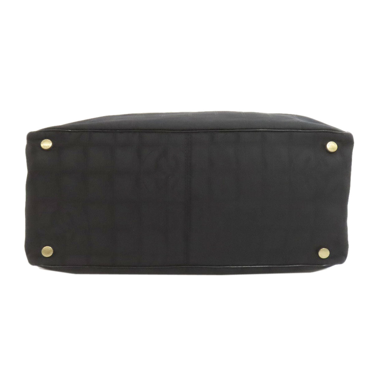 CHANEL Handbag Nylon jacquard black New Travel Line MM