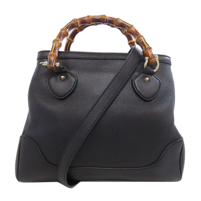 GUCCI Handbag 308360 Calfskin black Bamboo 2WAY