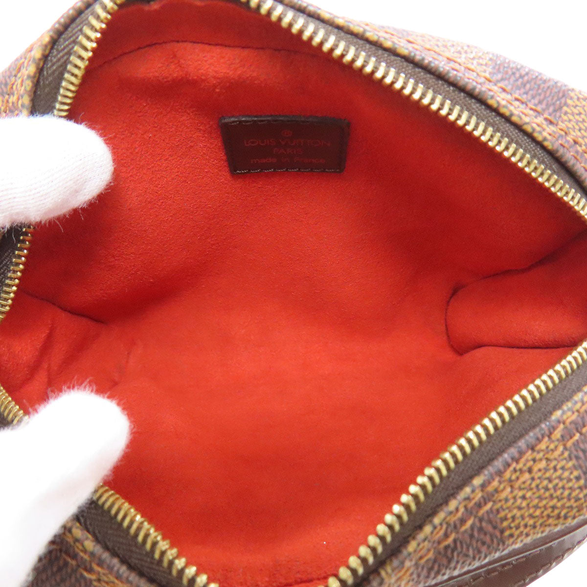 LOUIS VUITTON Shoulder Bag N51296 Damier canvas Brown Pochette Ipanema