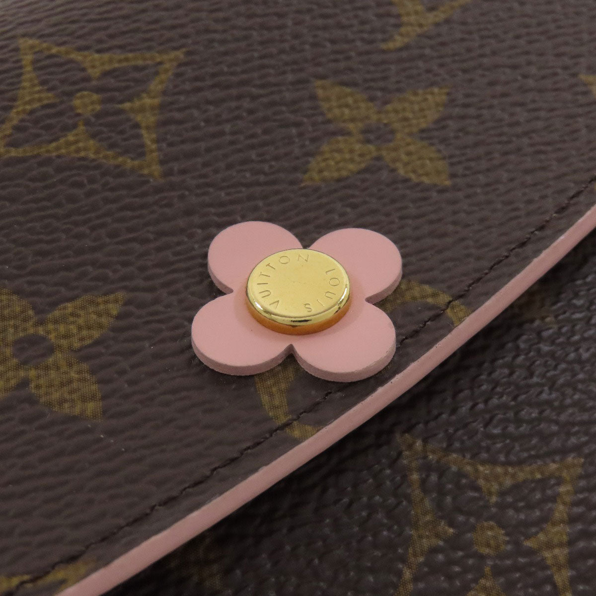 LOUIS VUITTON Long Wallet Purse M64202 Monogram canvas Brown Portefeuille・Emily Flower