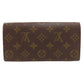 LOUIS VUITTON Long Wallet Purse M64202 Monogram canvas Brown Portefeuille・Emily Flower