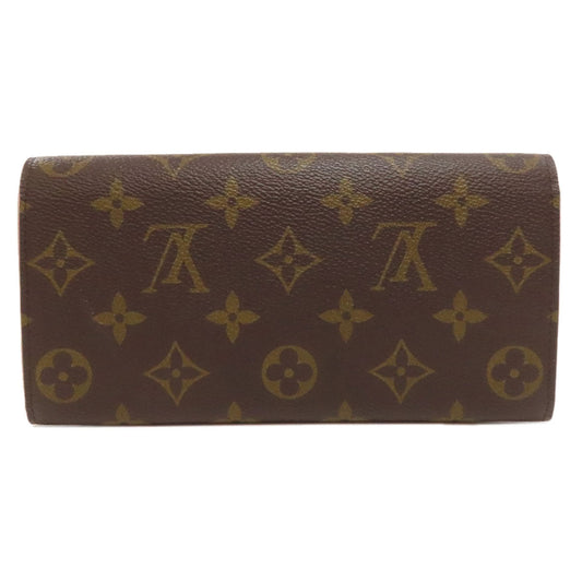 LOUIS VUITTON Long Wallet Purse M64202 Monogram canvas Brown Portefeuille・Emily Flower