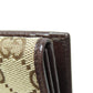 GUCCI Bifold Wallet 112664 canvas Brown W Hook Wallet GG