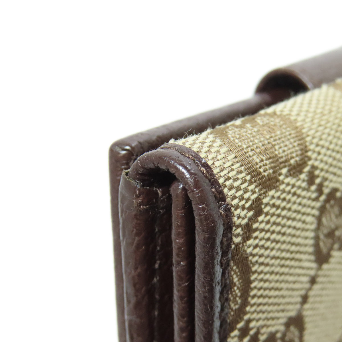 GUCCI Bifold Wallet 112664 canvas Brown W Hook Wallet GG
