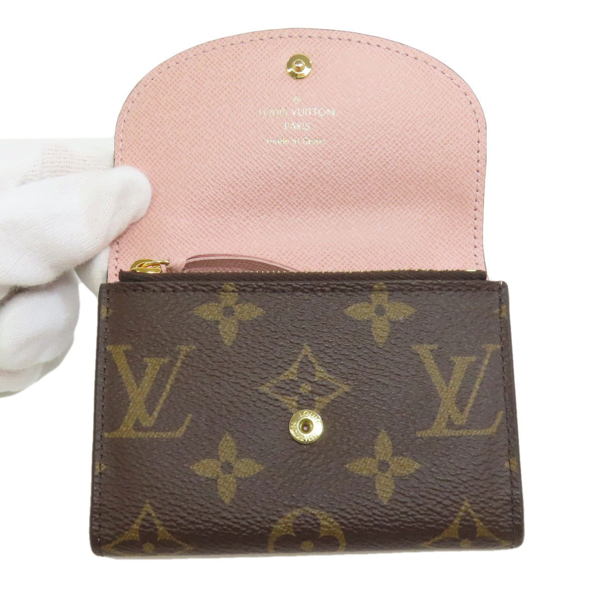 LOUIS VUITTON Coin case M62361 Monogram canvas Brown Portomonet Rosali