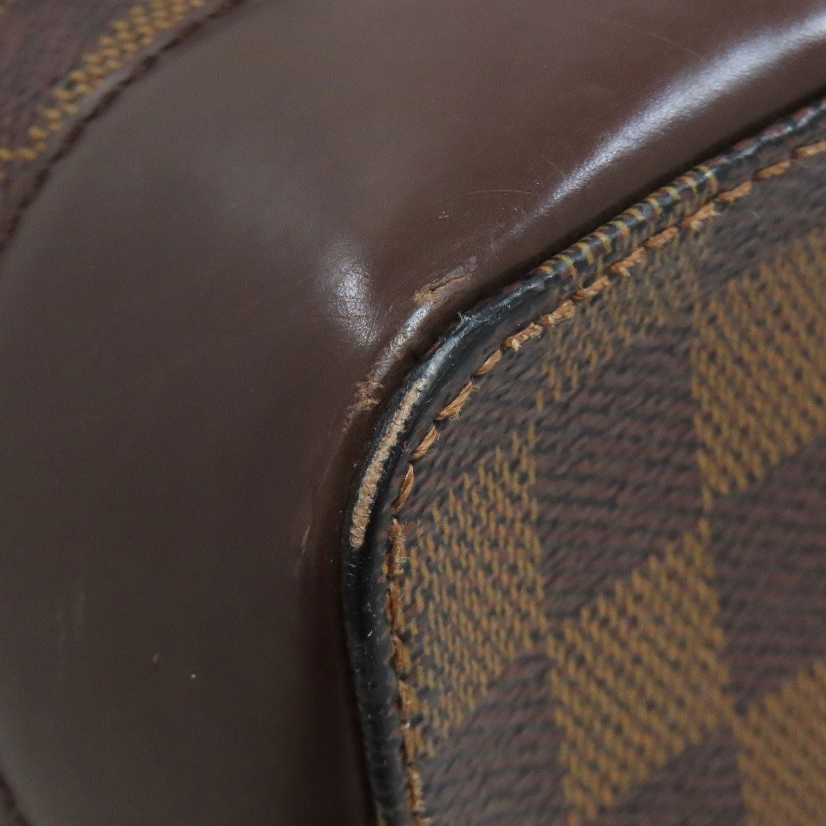 LOUIS VUITTON Tote Bag N51204 Damier canvas Brown HamsteadMM