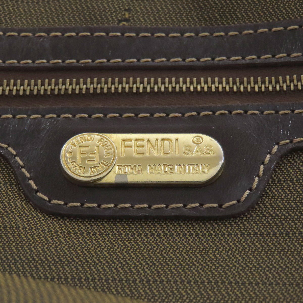 FENDI Handbag canvas Brown Zucca Pattern 2WAY