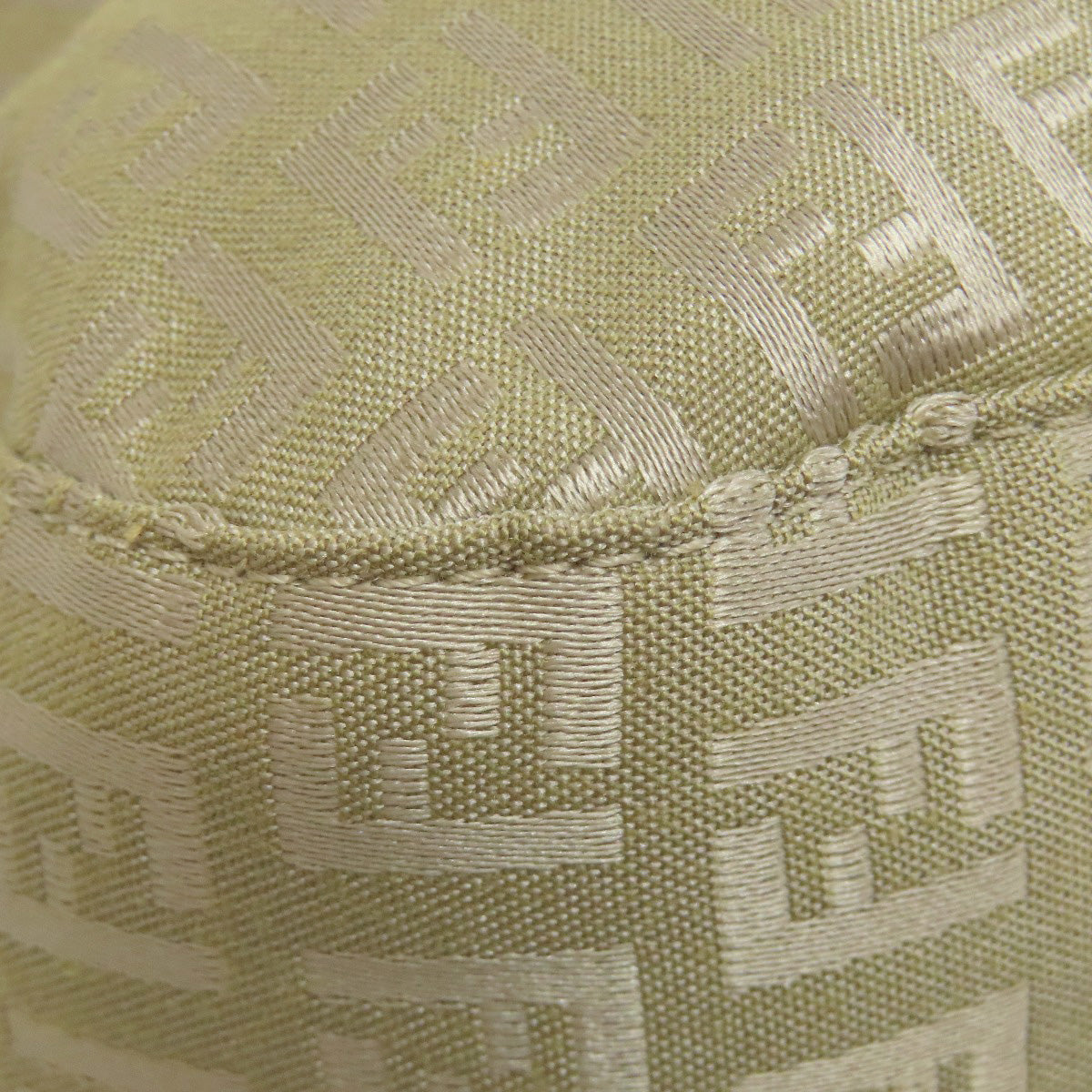 FENDI Handbag canvas beige Zucca Pattern
