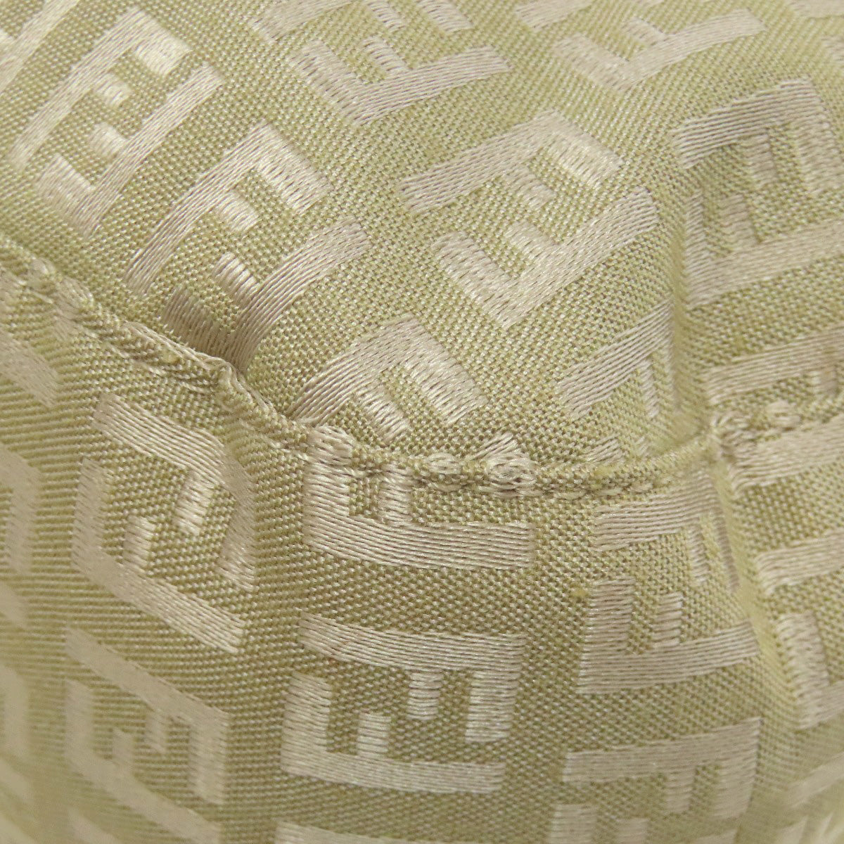 FENDI Handbag canvas beige Zucca Pattern