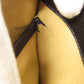 CELINE Shoulder Bag leather black one belt carriage Metal
