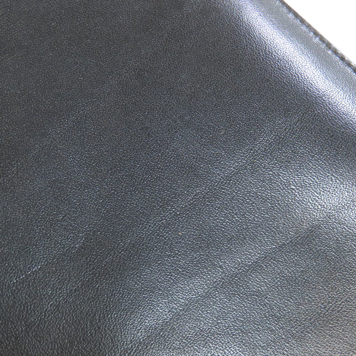 CELINE Shoulder Bag leather black one belt carriage Metal