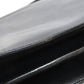 CELINE Shoulder Bag leather black one belt carriage Metal