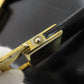 CELINE Shoulder Bag leather black one belt carriage Metal