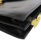 CELINE Shoulder Bag leather black one belt carriage Metal