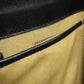 CELINE Shoulder Bag leather black one belt carriage Metal